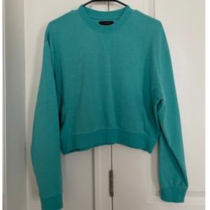 Pacsun Turquoise Cropped Crew Neck